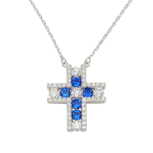 COLLAR CRUZ AZUL