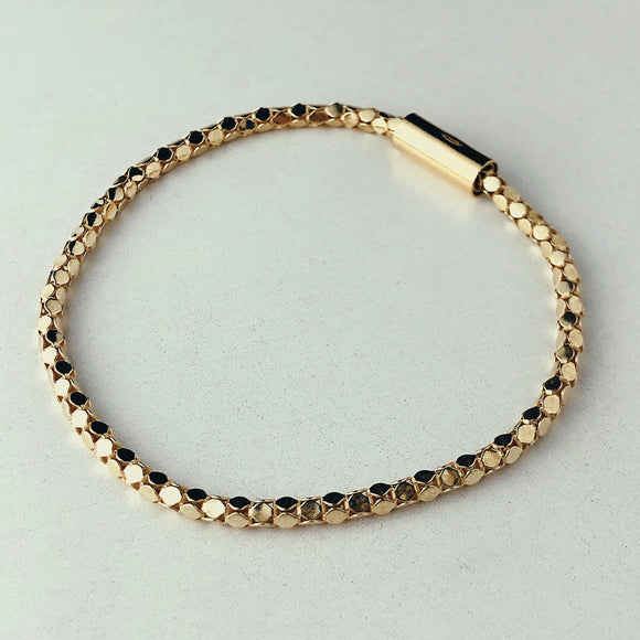 PULSERA PLATA TEXTURA GOLD