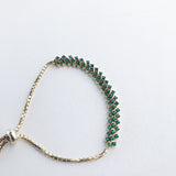 PULSERA PLATA CON ONIX VERDE