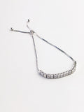 PULSERA ACERO INOXIDABLE AJUSTABLE CUADROS BRILLANTES