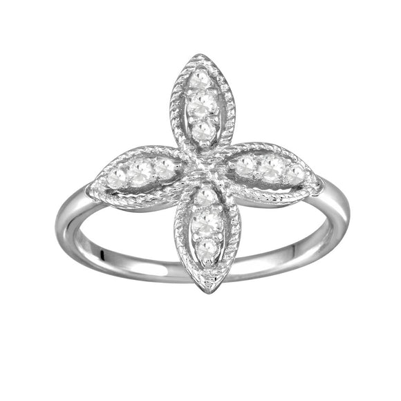 ANILLO FLOR ZIRCONIA