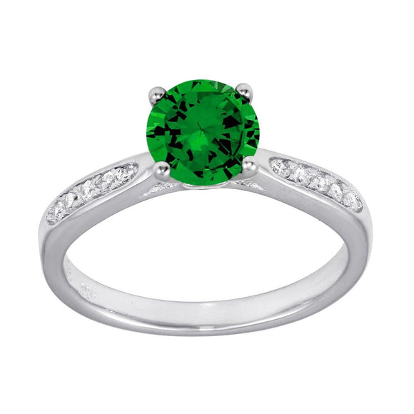 ANILLO SOLITARIO VERDE