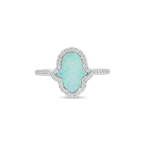 ANILLO HAMSA OPALO