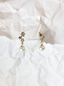 ARETES ESTRELLAS Y PERLA