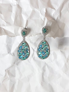 ARETES DOBLE GOTA AQUA