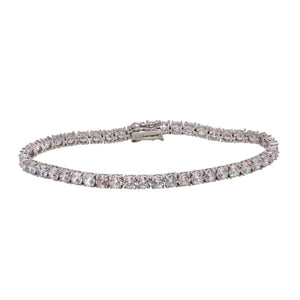 PULSERA PLATA TENNIS BLANCA