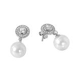 ARETES COLGANTES CON PERLA