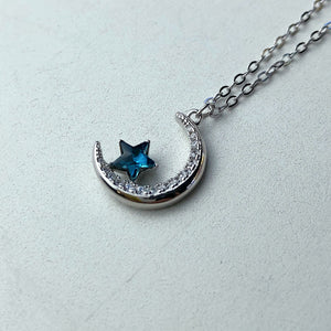 COLLAR BLUE STAR AND MOON